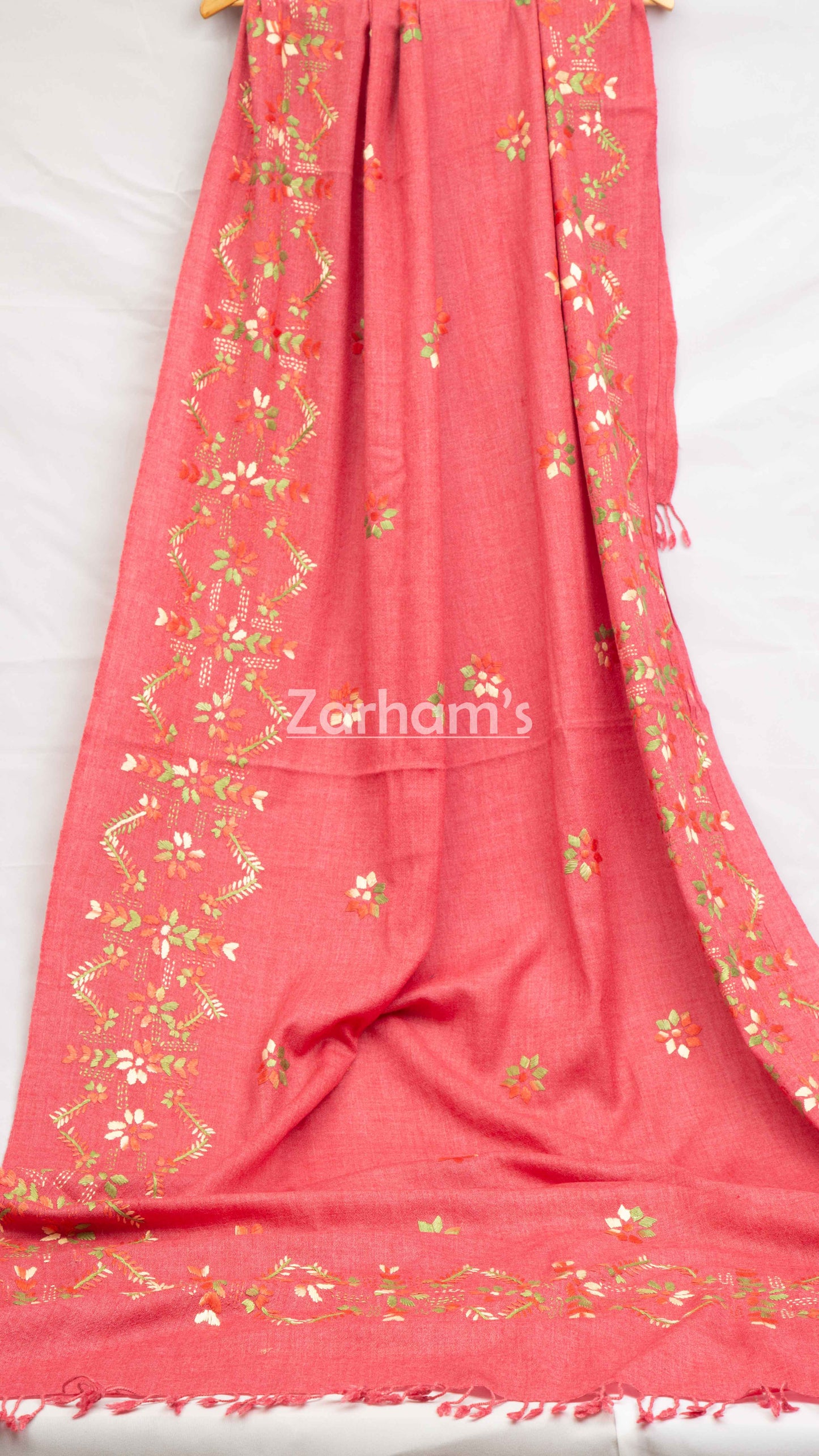 Handmade Premium quality Embroidered Pashmina Shawl