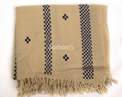 Handmade Premium quality strip embroidered Pashmina Shawl