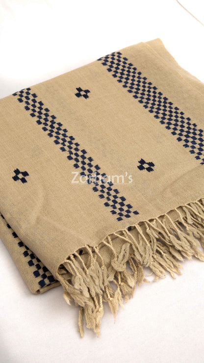 Handmade Premium quality strip embroidered Pashmina Shawl