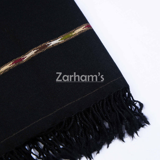 Pure Wool Premium quality handmade men's black Shawl