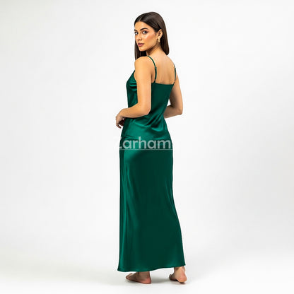 Handmade Emerald Green Silk Long Dress | Premium Quality Silk Formal and Party Dresses