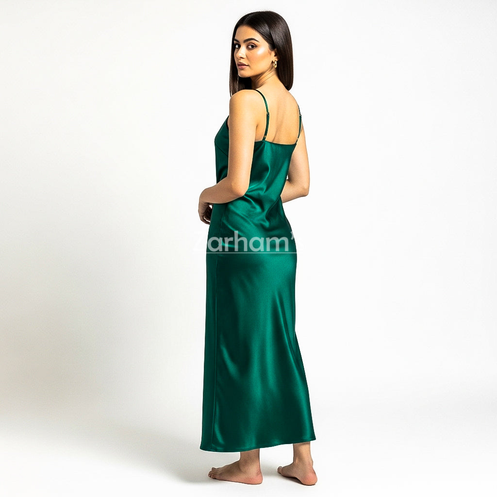 Handmade Emerald Green Silk Long Dress | Premium Quality Silk Formal and Party Dresses