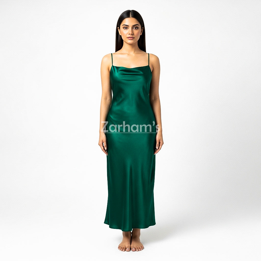 Handmade Emerald Green Silk Long Dress | Premium Quality Silk Formal and Party Dresses