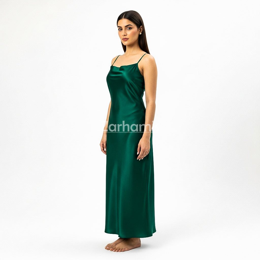 Handmade Emerald Green Silk Long Dress | Premium Quality Silk Formal and Party Dresses