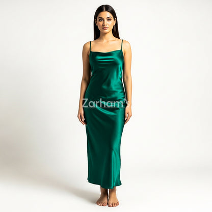 Handmade Emerald Green Silk Long Dress | Premium Quality Silk Formal and Party Dresses