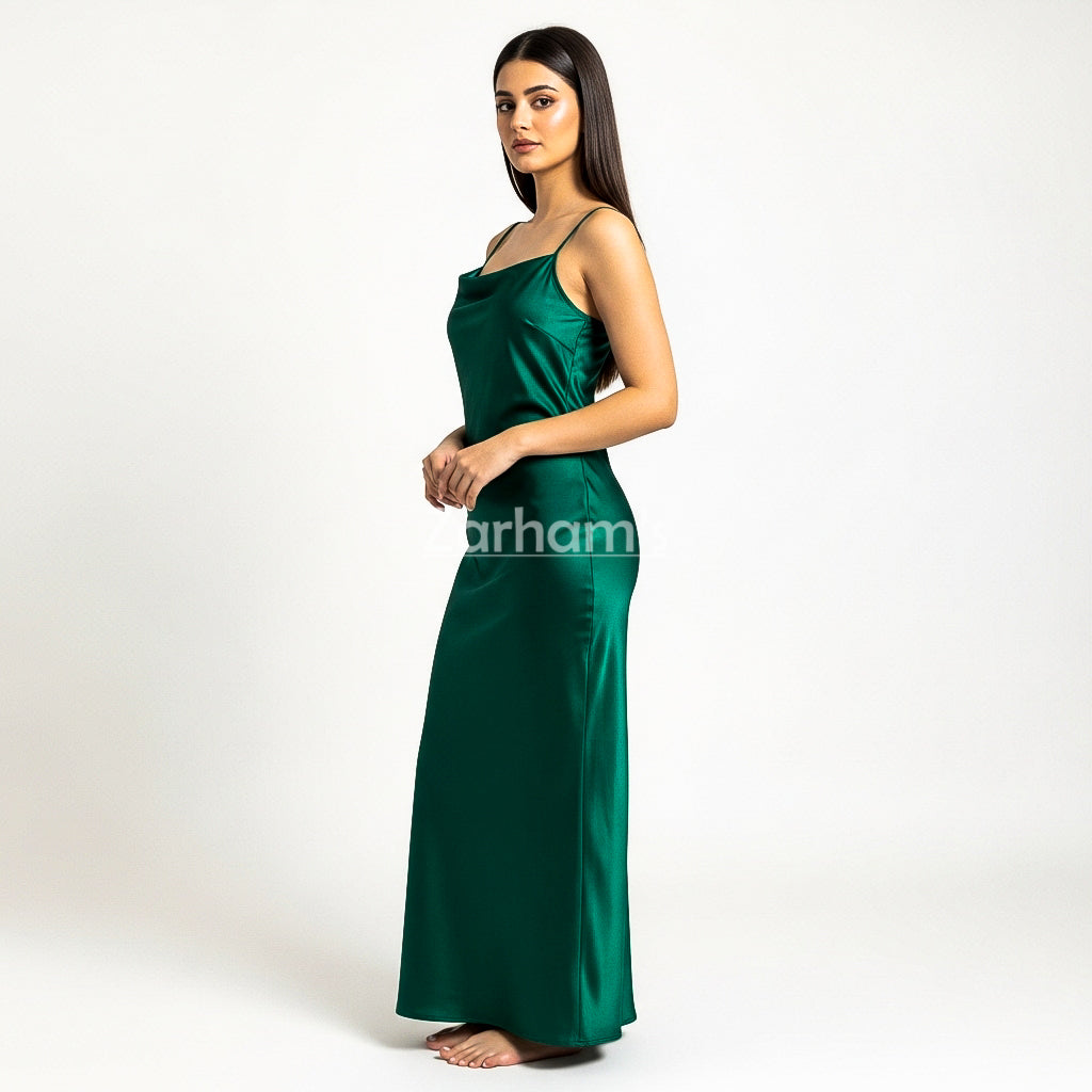 Handmade Emerald Green Silk Long Dress | Premium Quality Silk Formal and Party Dresses
