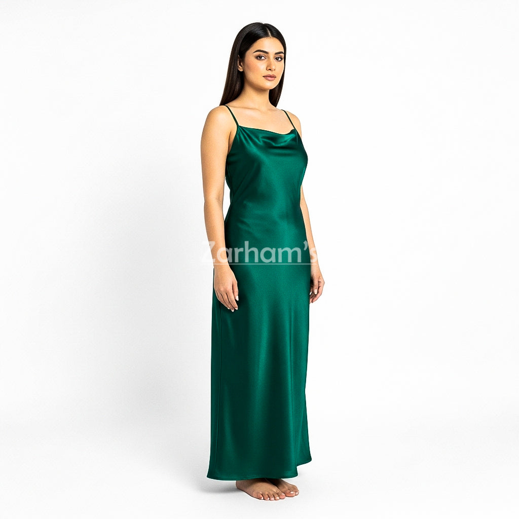 Handmade Emerald Green Silk Long Dress | Premium Quality Silk Formal and Party Dresses