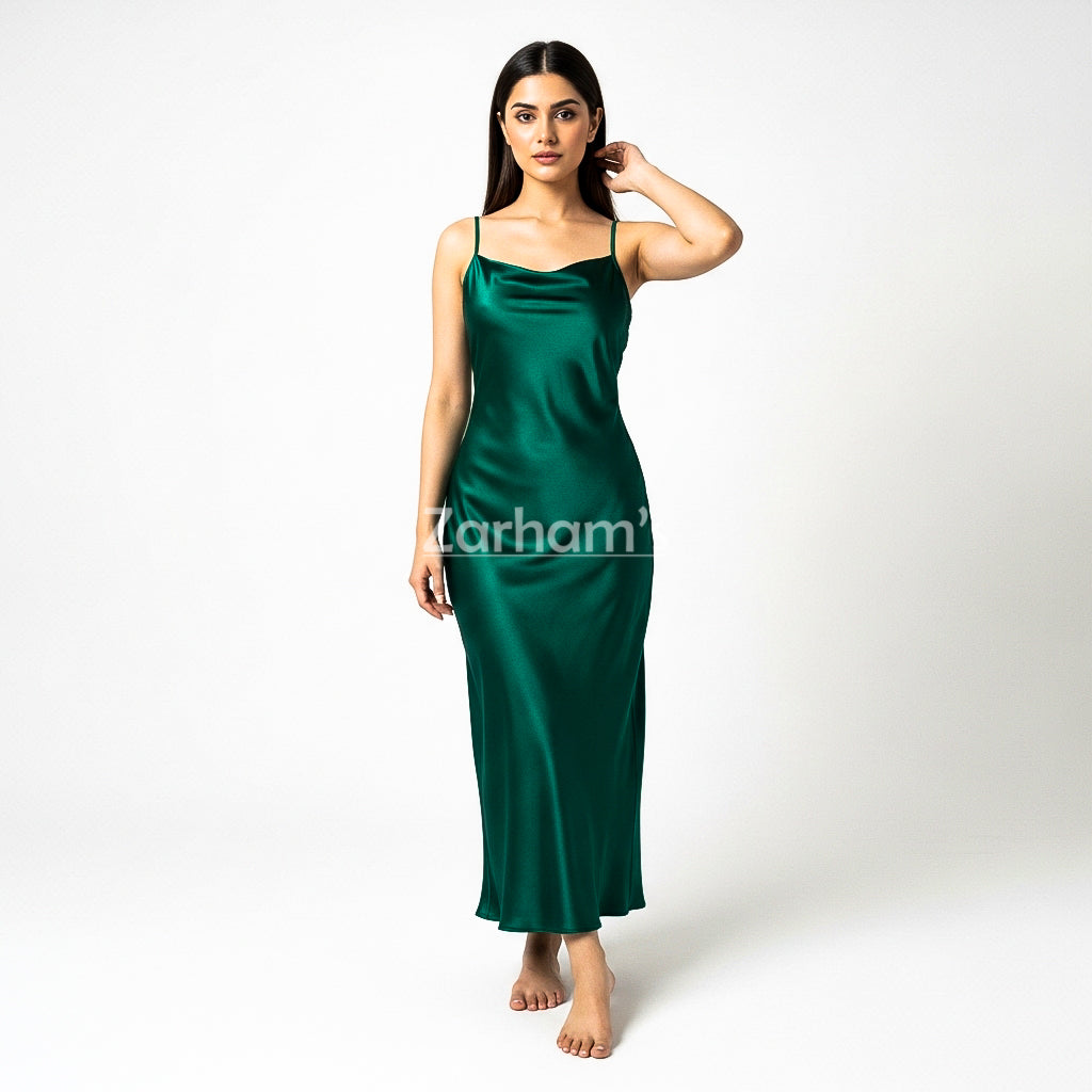 Handmade Emerald Green Silk Long Dress | Premium Quality Silk Formal and Party Dresses
