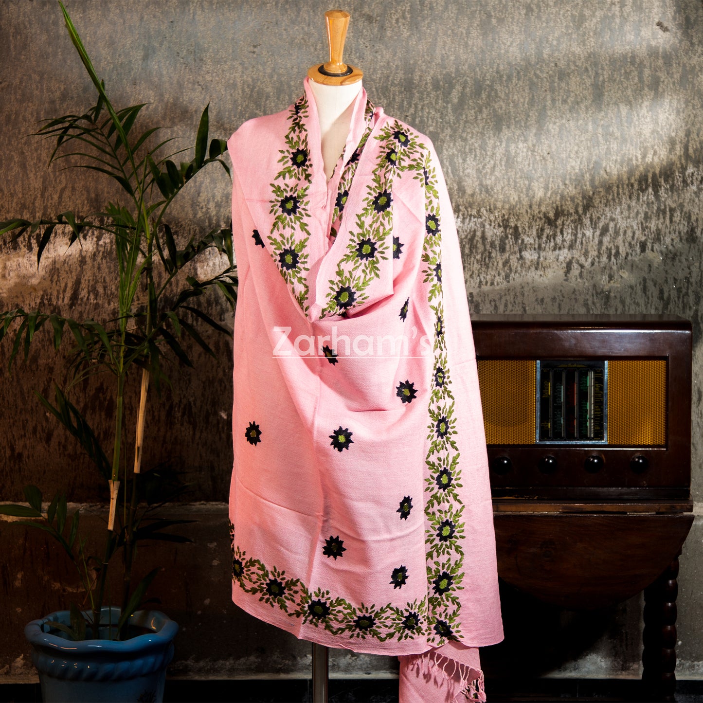 Hand Woven and Hand Embroidered Pashmina Shawl