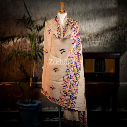 Hand Embroidered Premium quality Pure Woolen Pashmina Shawl for women